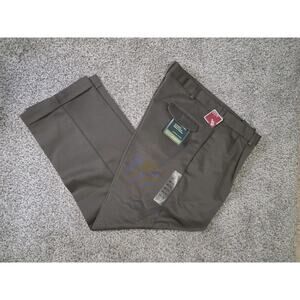 Dockers Mens Premium Versatile Pant Pleated Cuffed Relaxed Fit 36x31 Beige Taupe